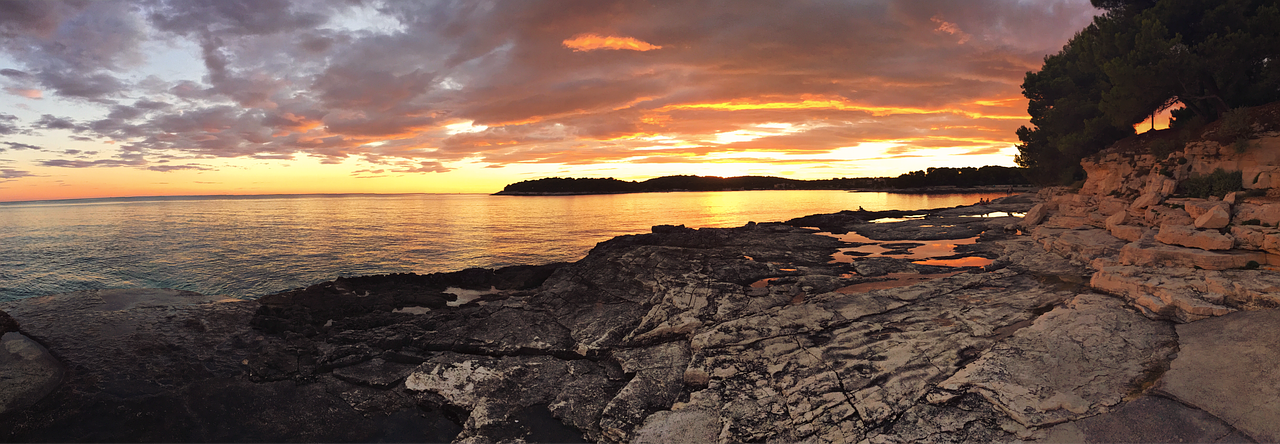 croatia sunset sea free photo
