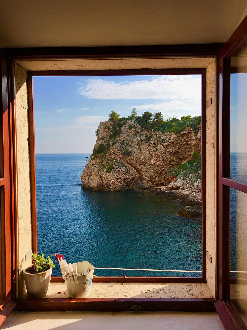 croatia  window  sea free photo