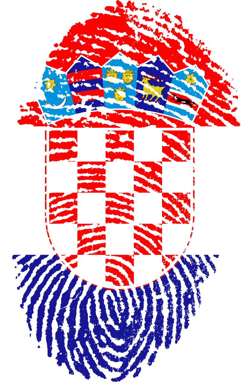 croatia flag fingerprint free photo