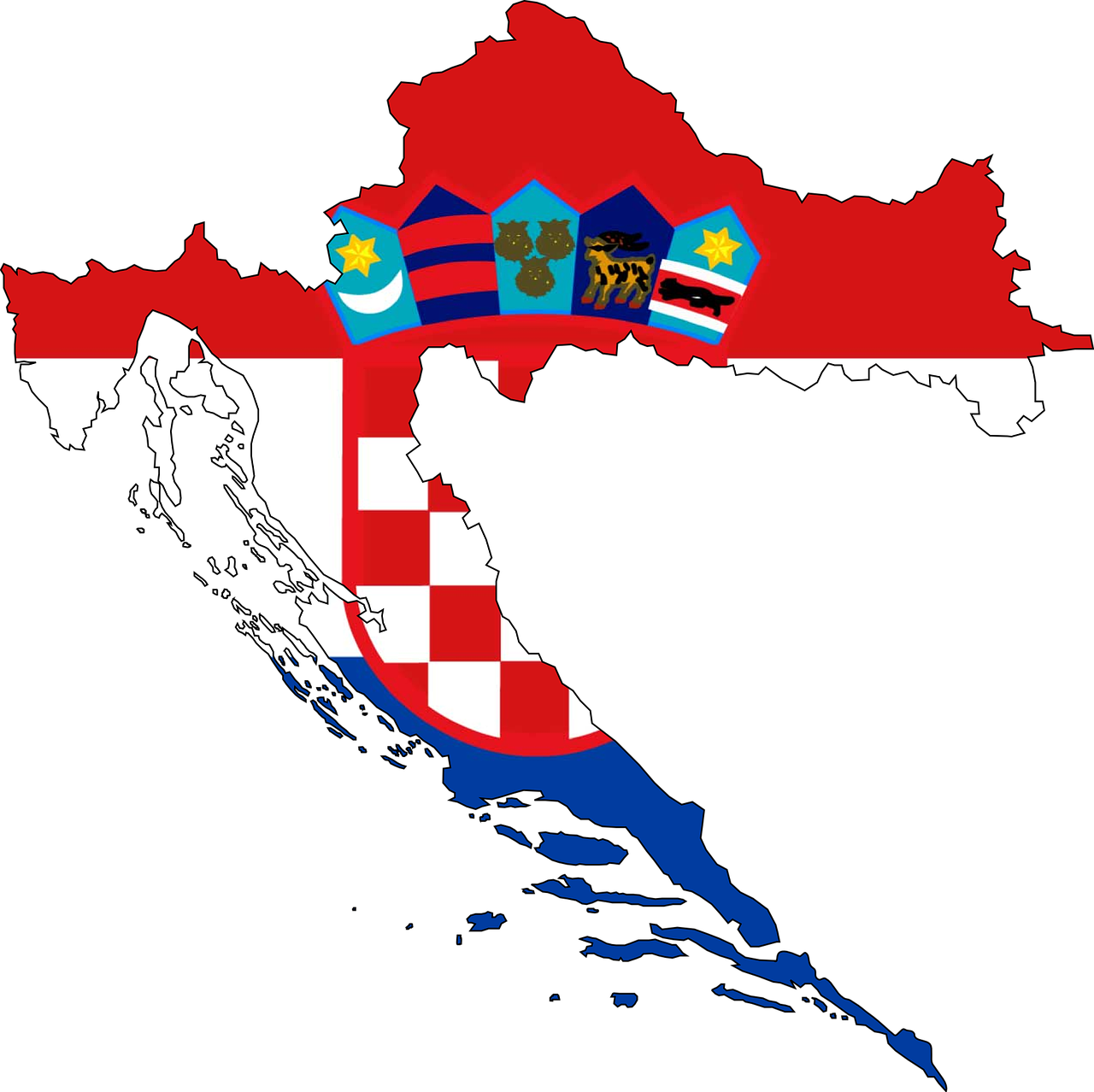 croatia map flag free photo