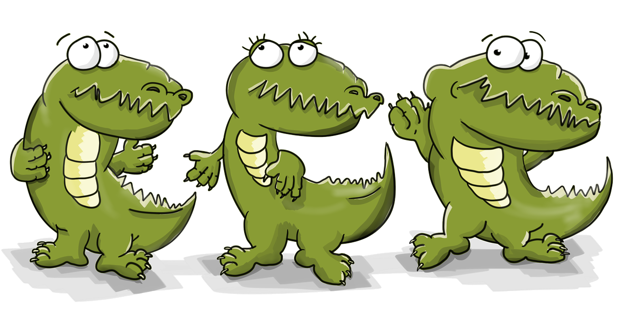 crocodiles dancing cartoon free photo