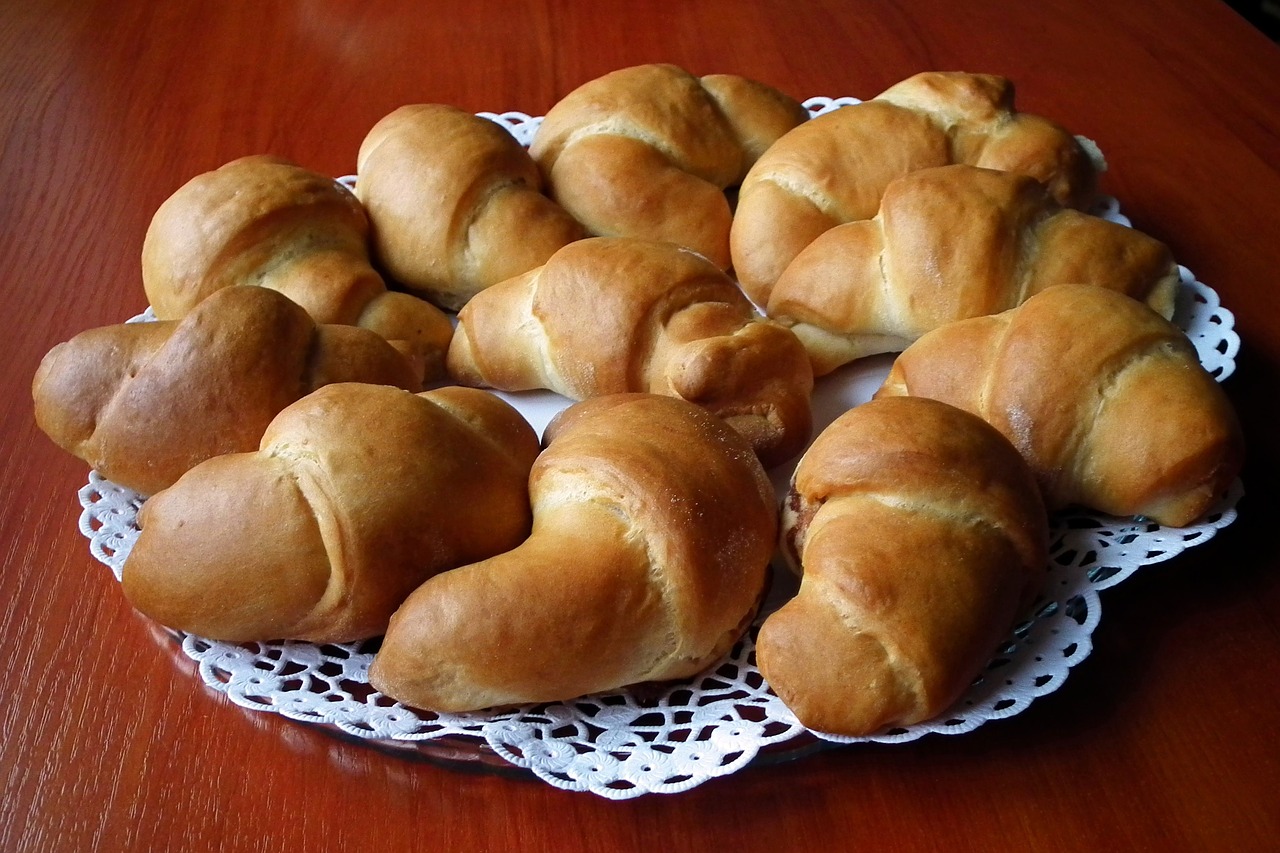croissants  bread  yeast free photo