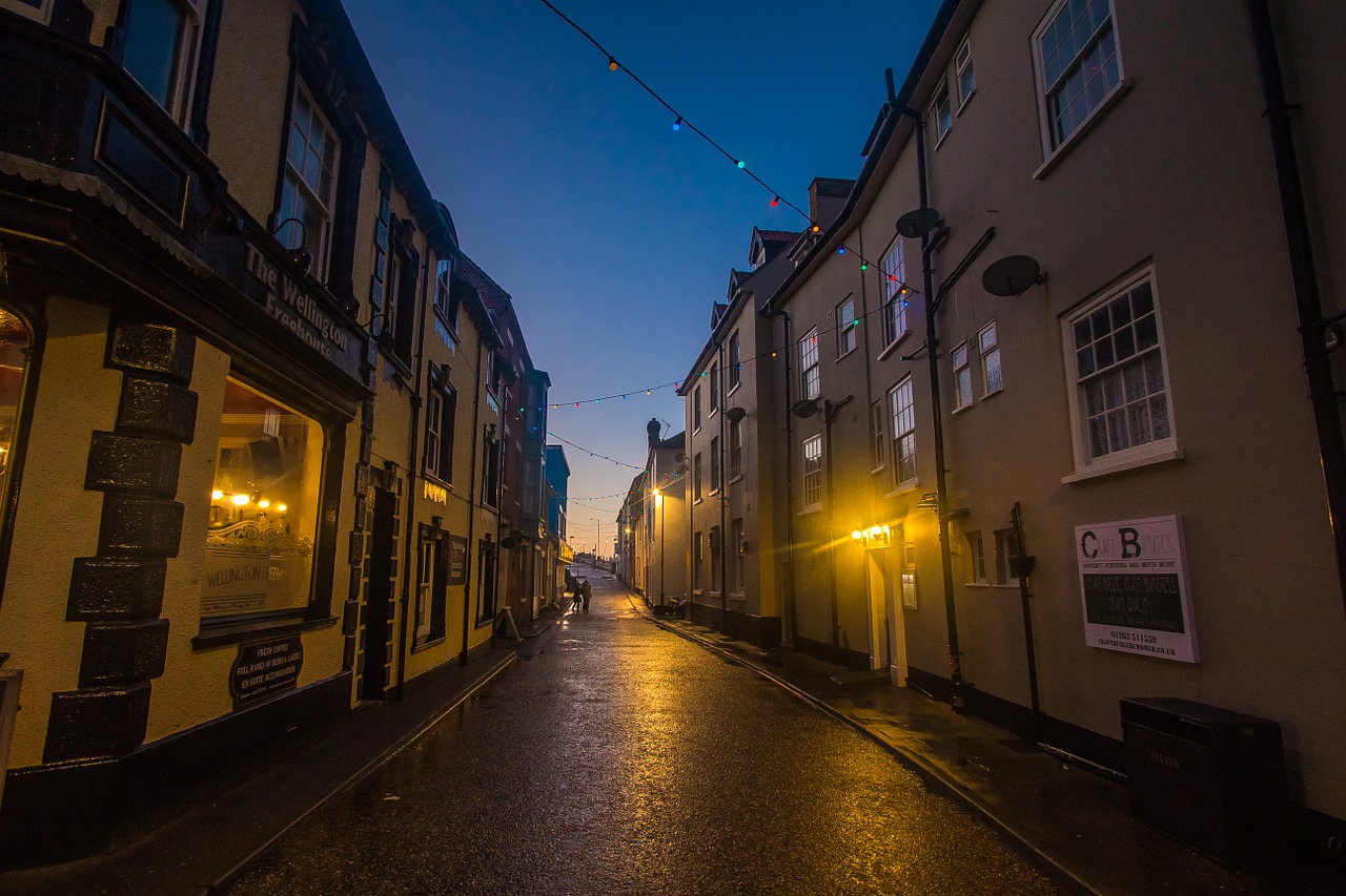 cromer in the evening city free photo