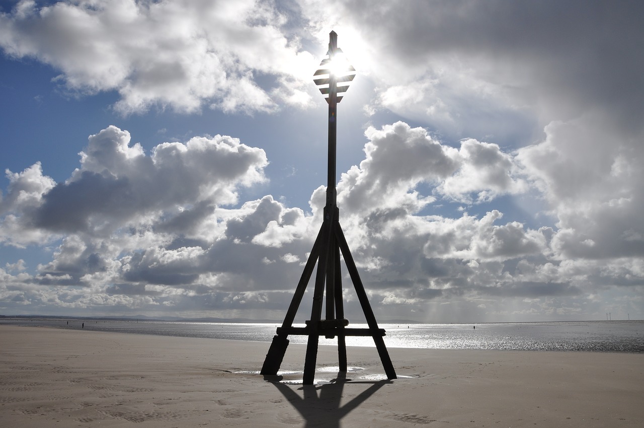 crosby  beach  clouds free photo