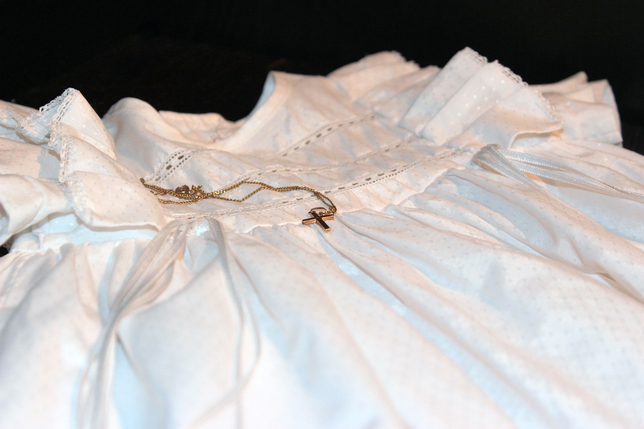 cross christening gown gold cross free photo