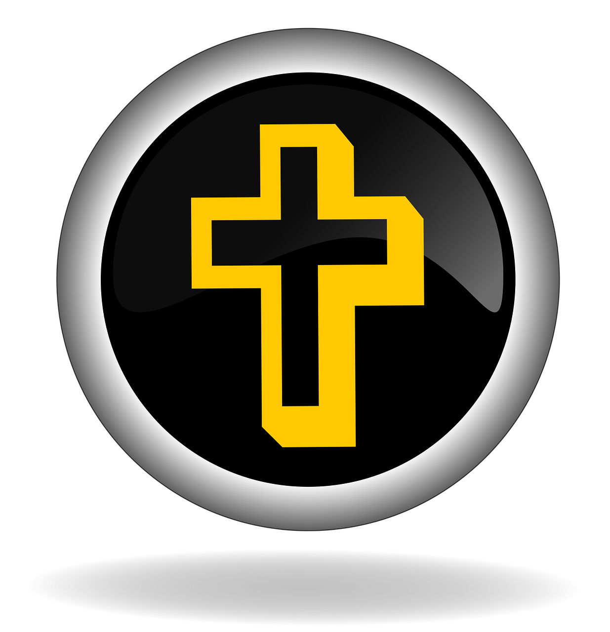 cross christian symbol button free photo