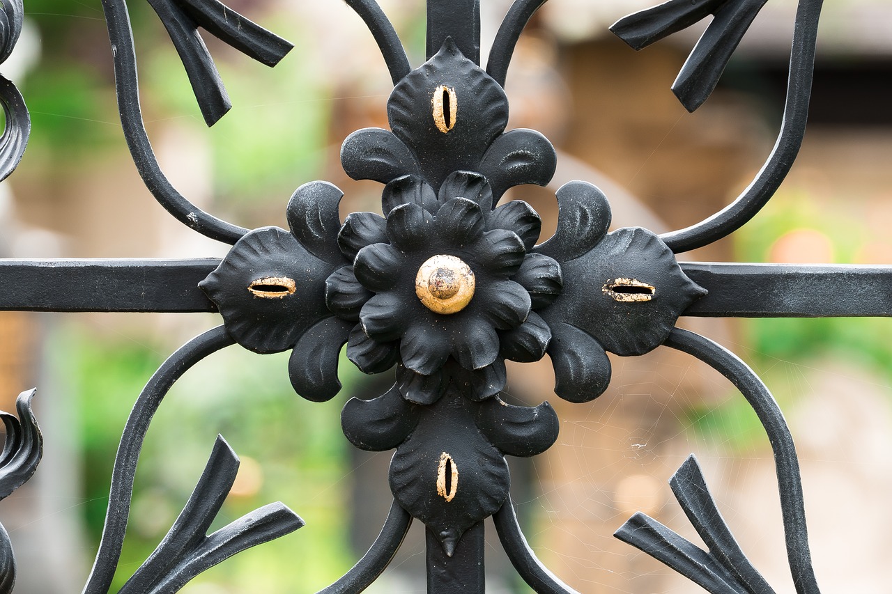 cross wrought iron rose free photo