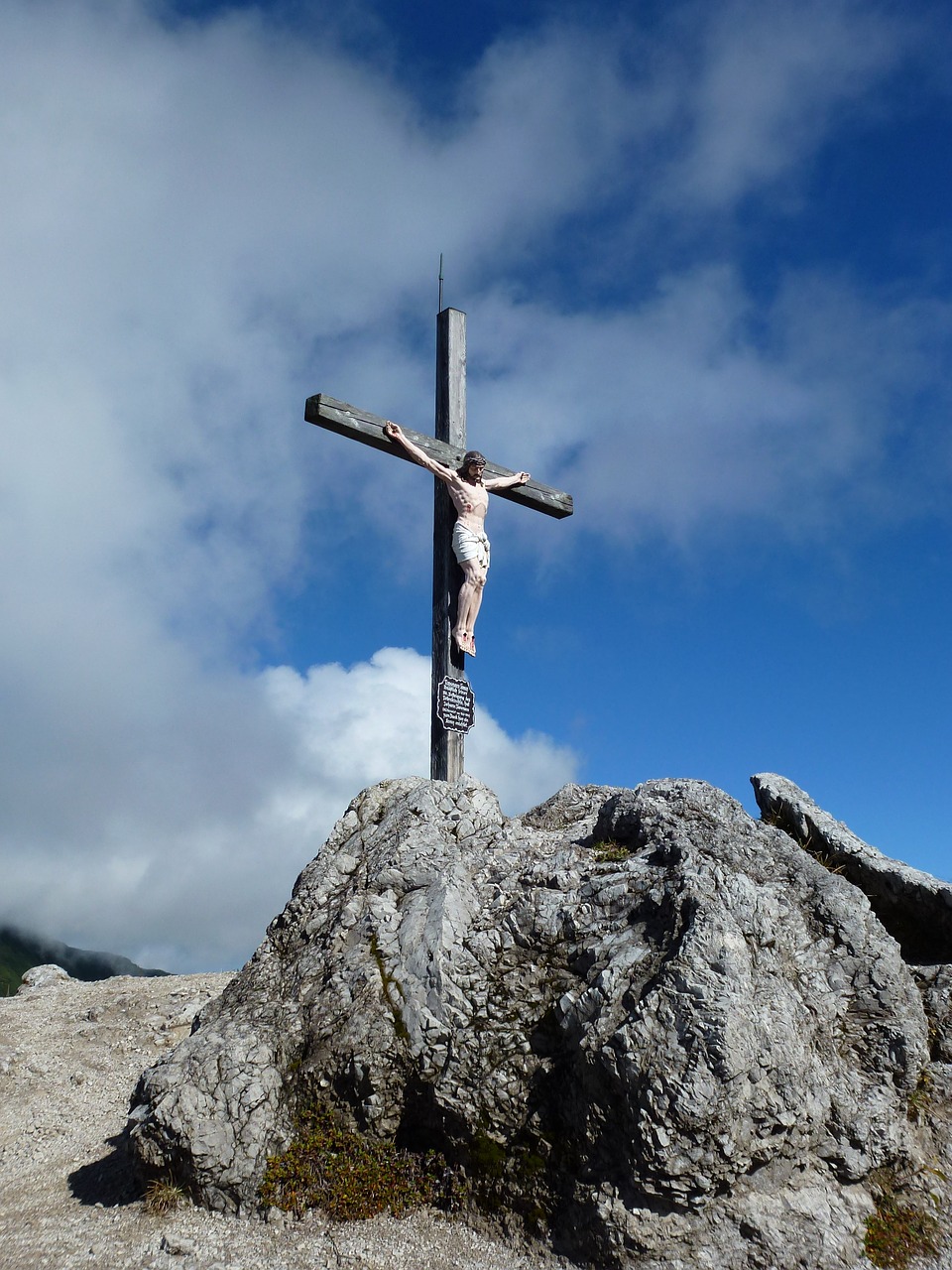 cross mountain summit free photo