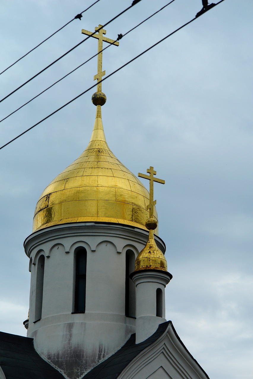 cross church roof russia free photo