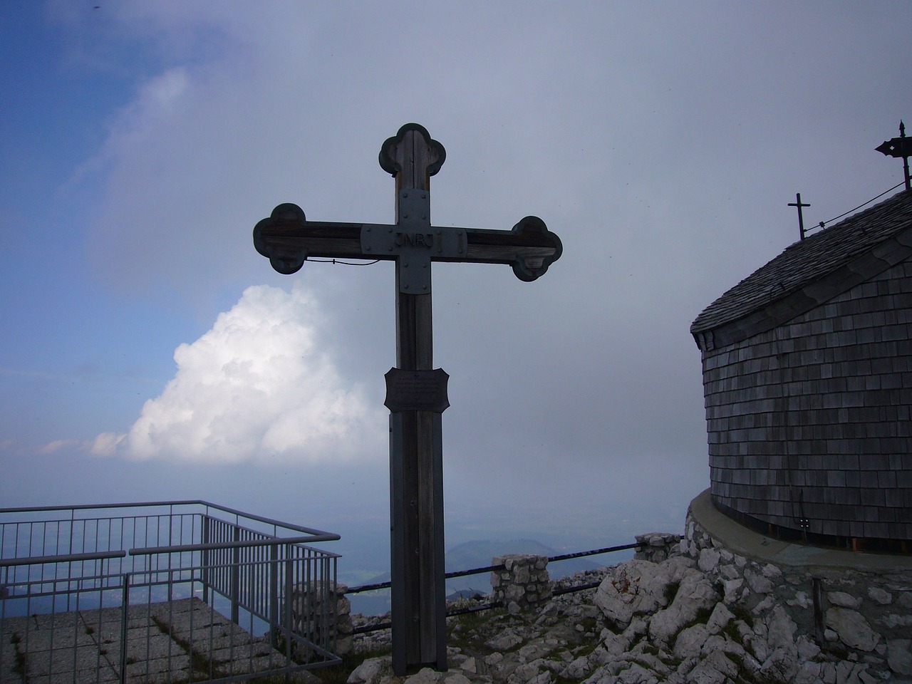 cross sky clouds free photo