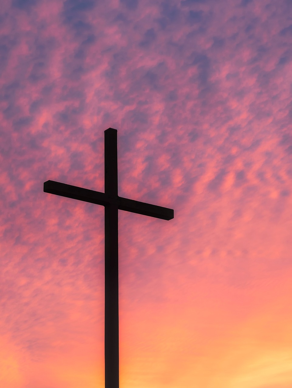 cross sky clouds free photo