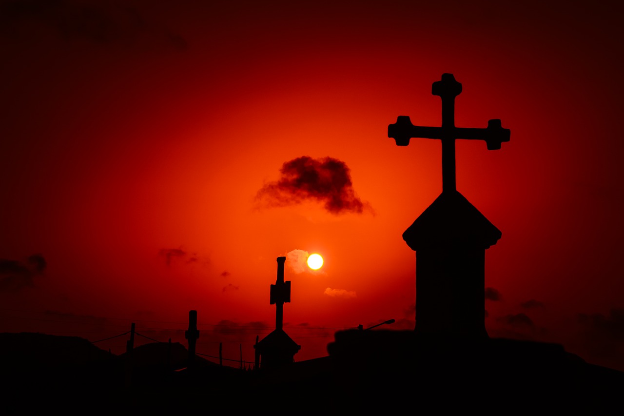 cross sunset curacao free photo