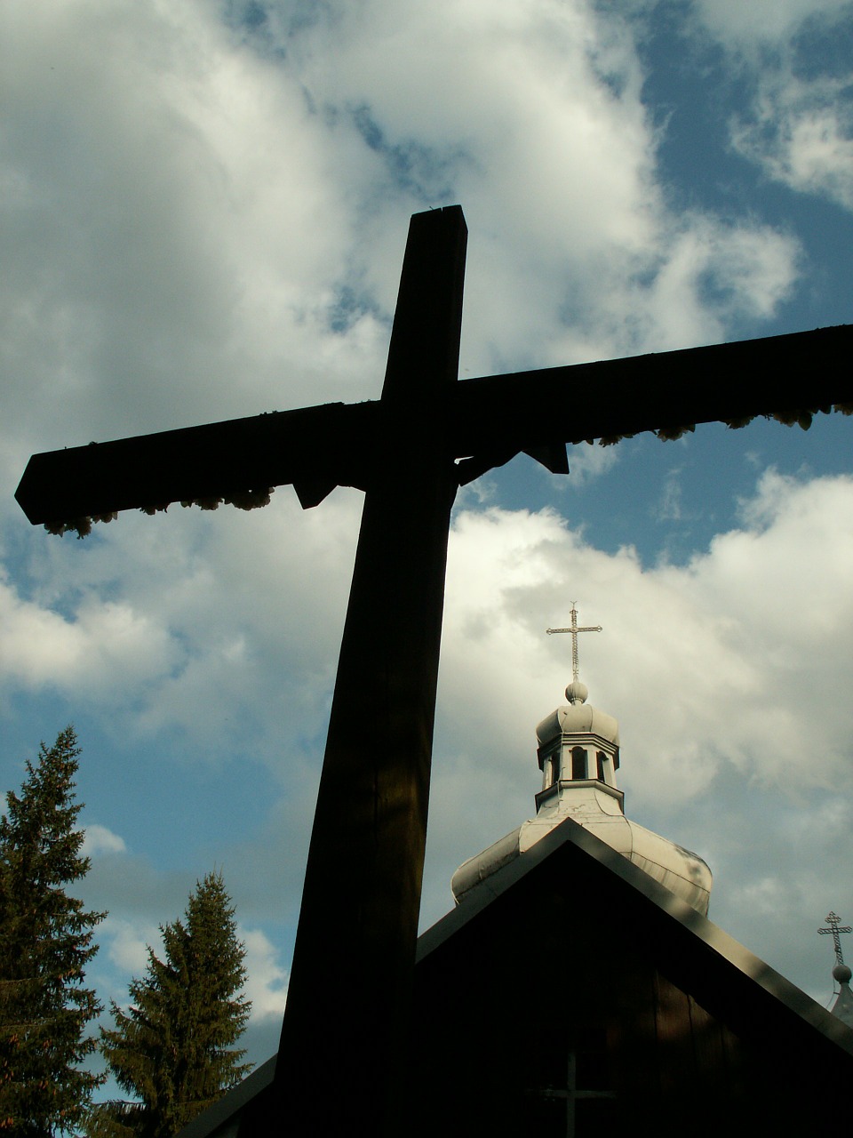 cross church sky free photo