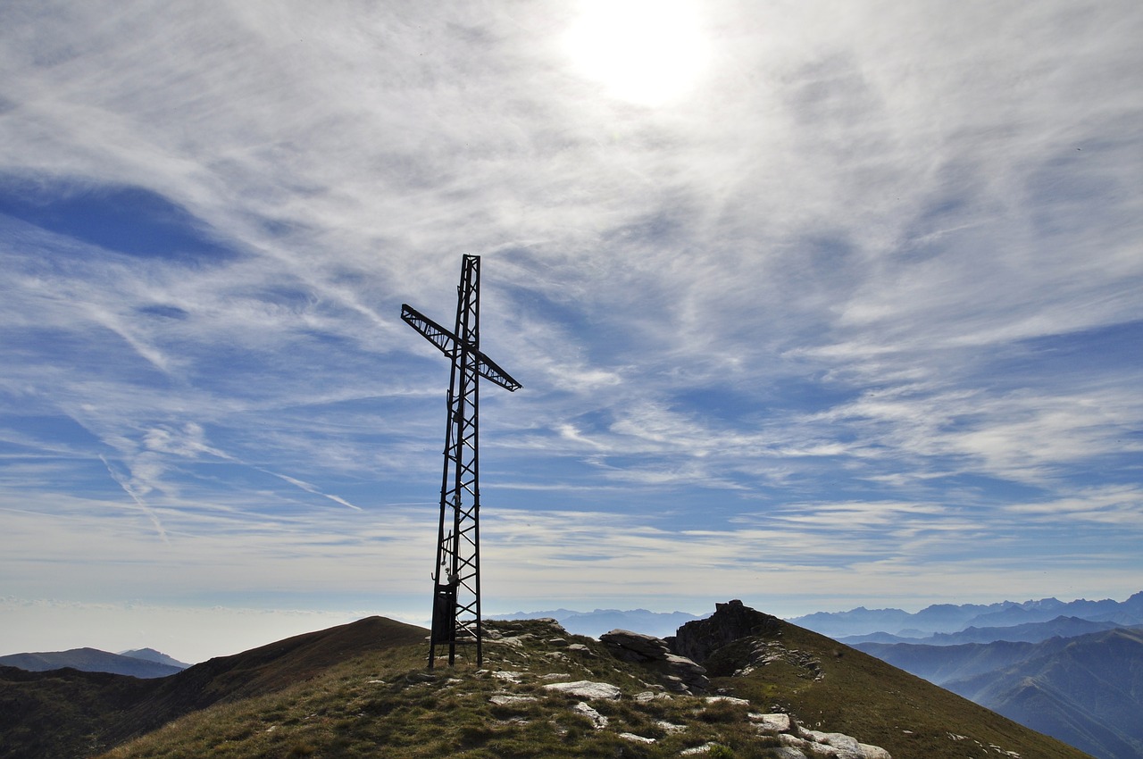 cross  summit  landscape free photo