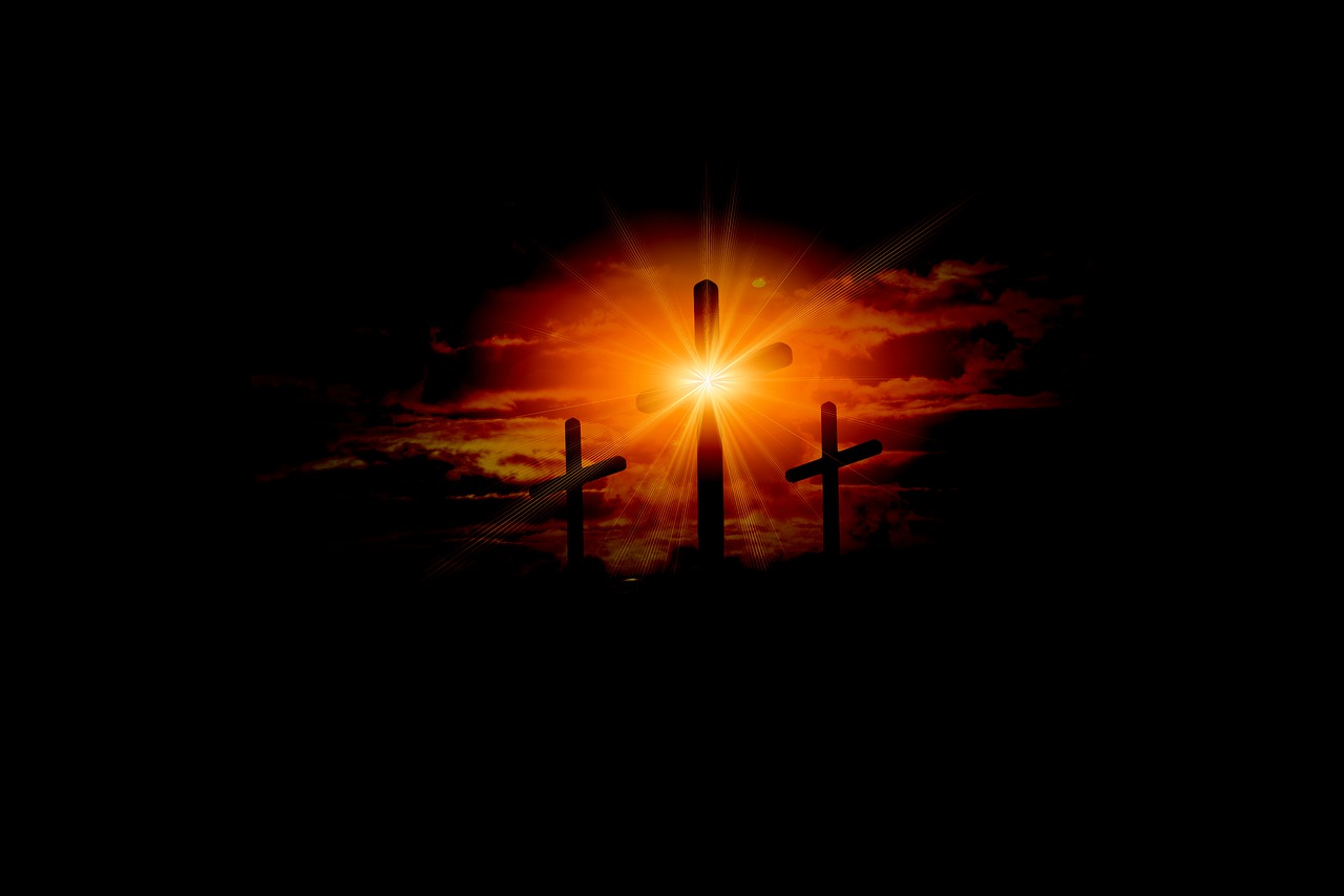 cross  sunset  sunrise free photo