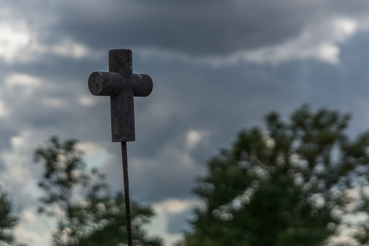 cross cemetery dark free photo