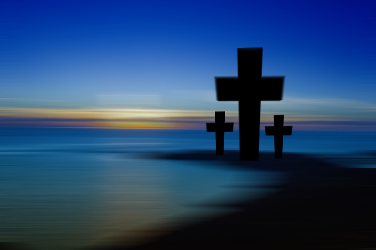 cross sunset sunrise free photo