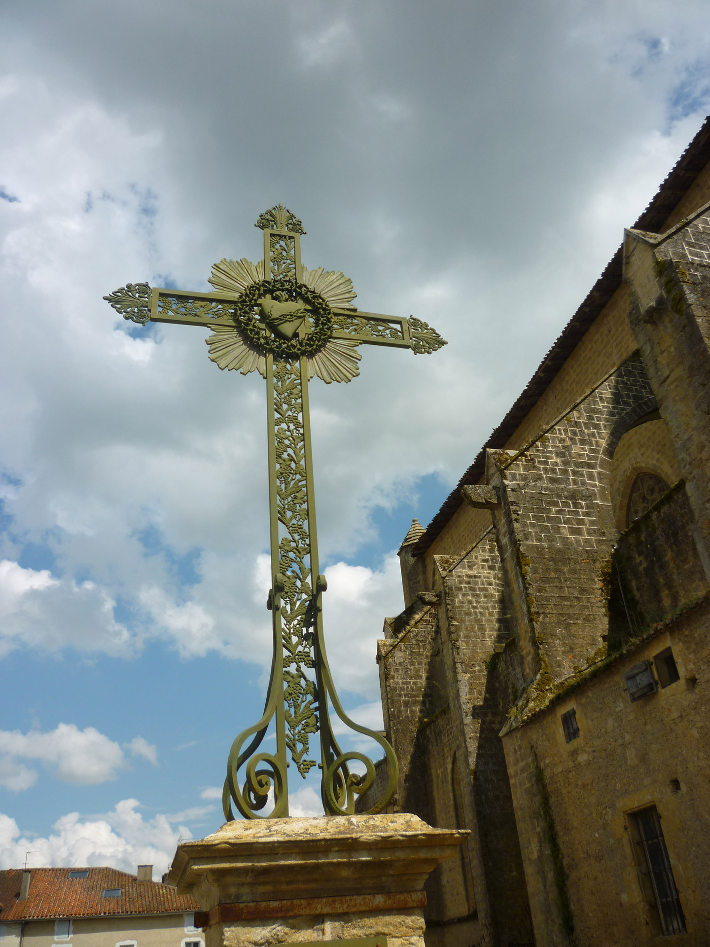 cross metal cross blue sky free photo