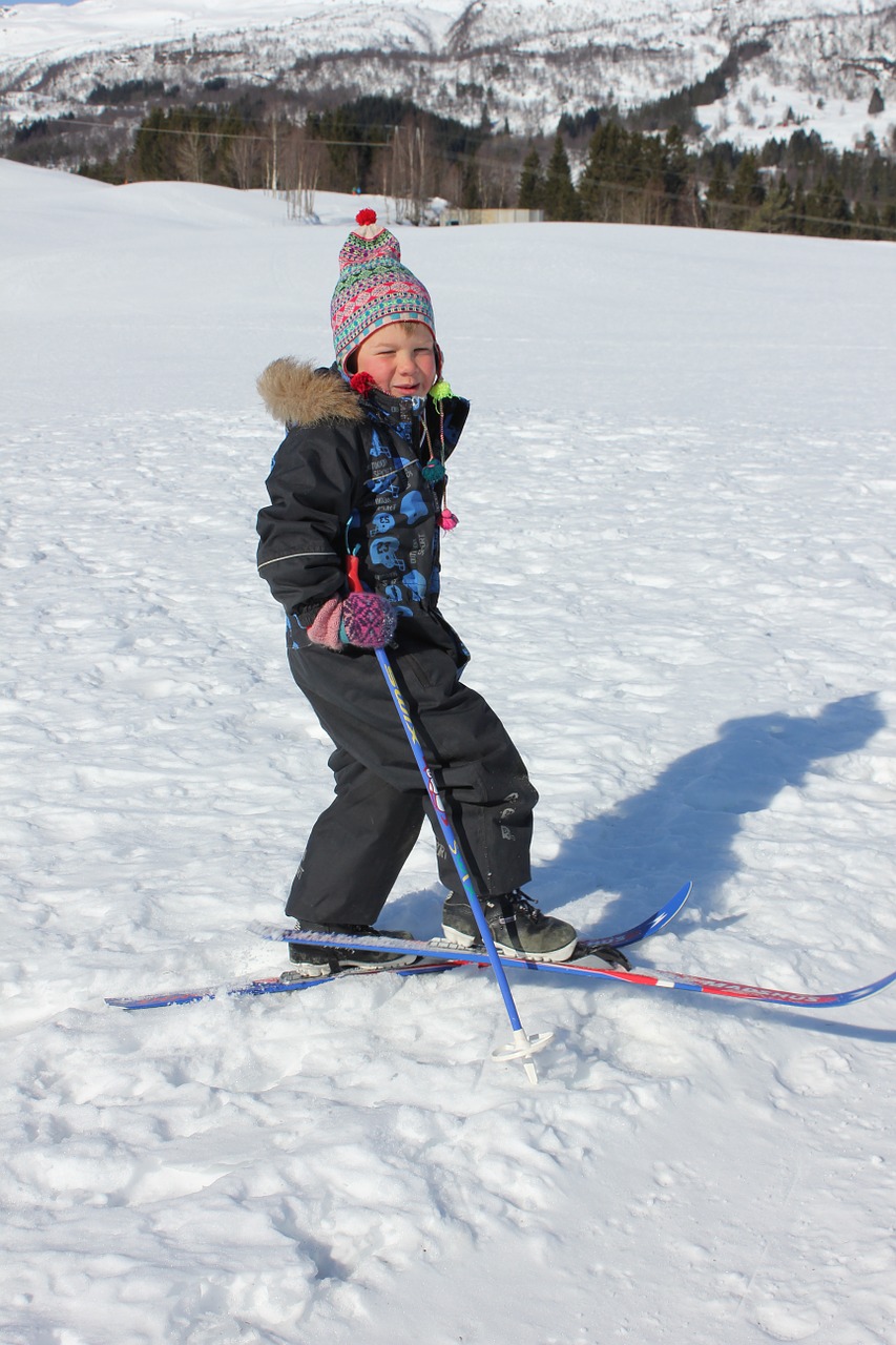 cross country skiing ski children free photo