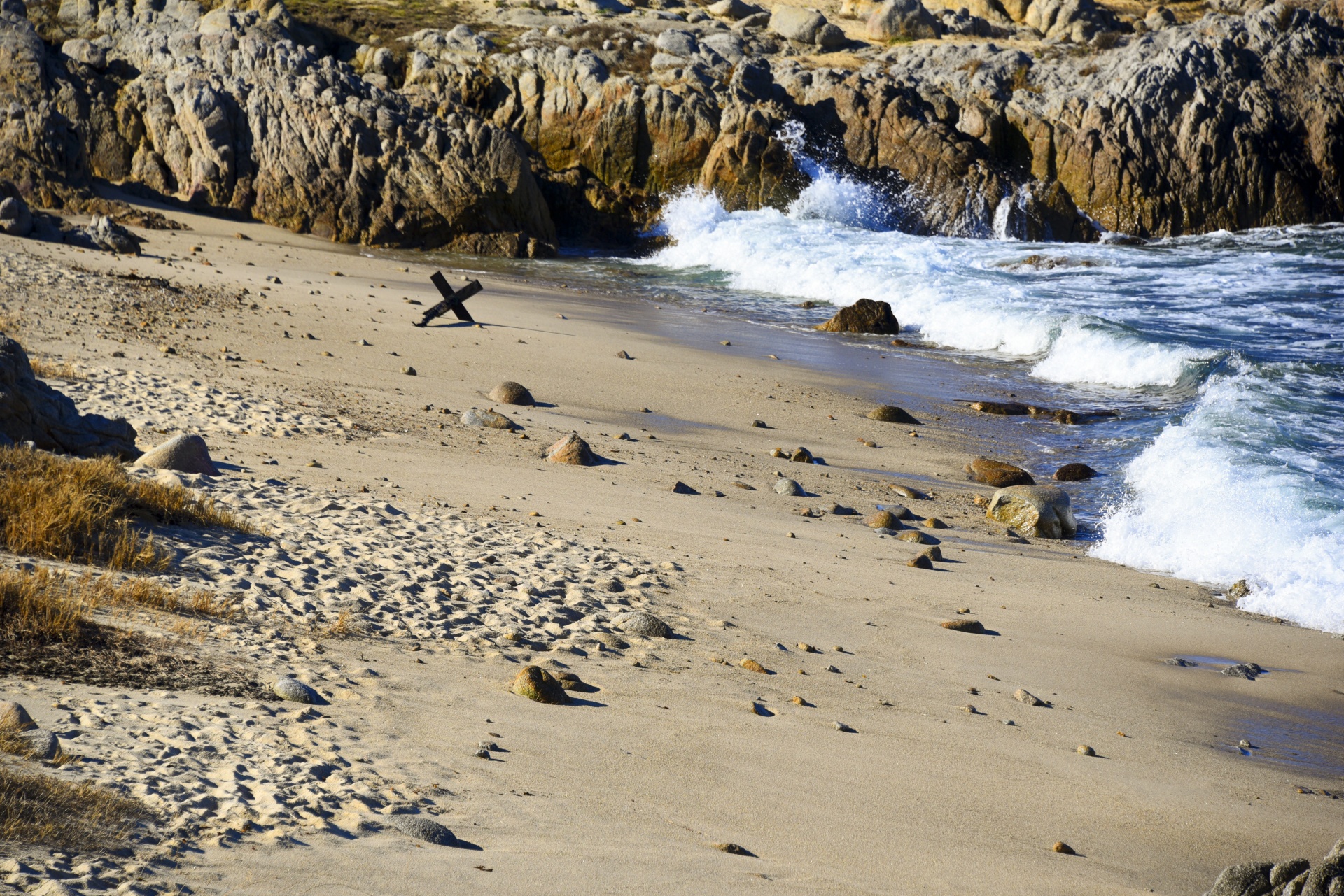 cross sand beach free photo