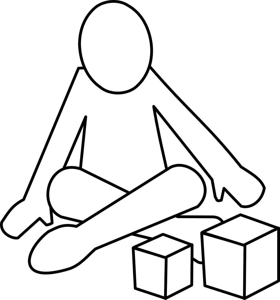 cross-legged child sitting free photo