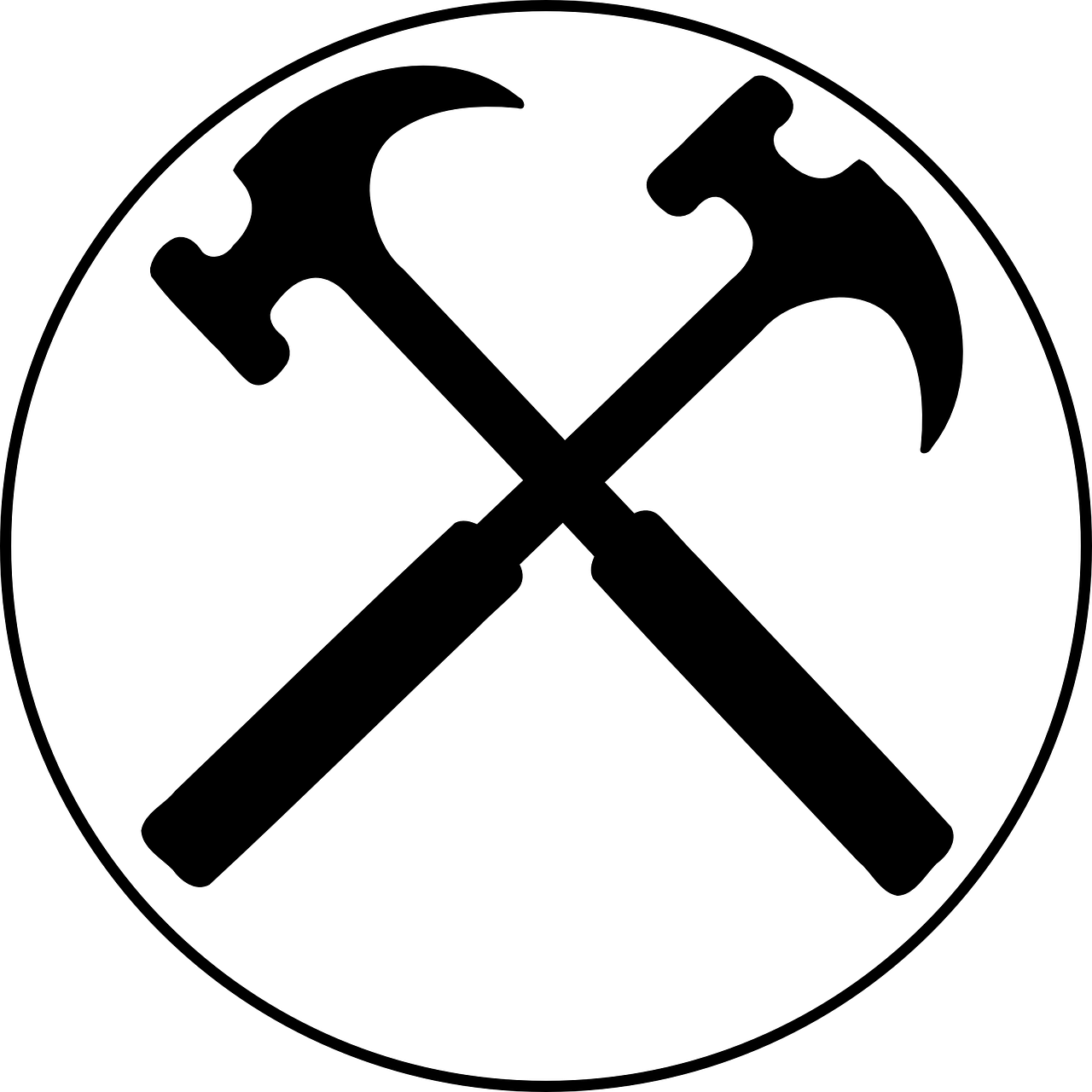 crossed hammers tools hammer free photo
