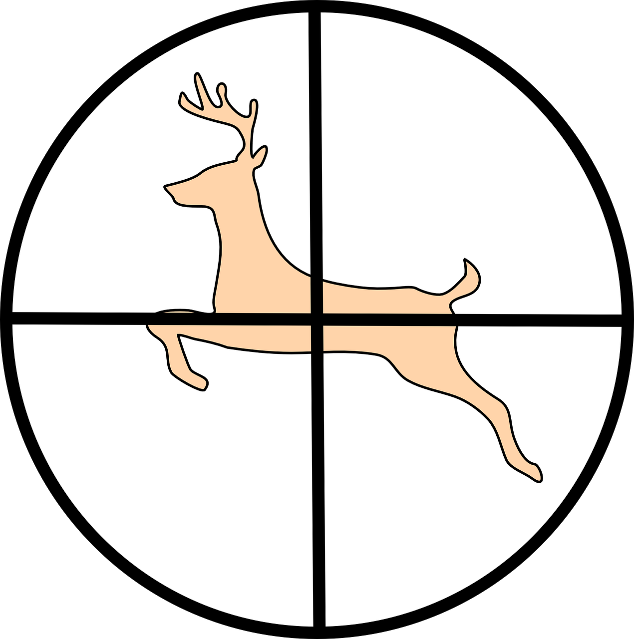 crosshair hunting deer free photo