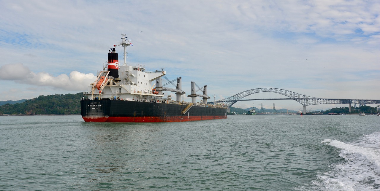 crossing the channel panama bridge of the americas free photo