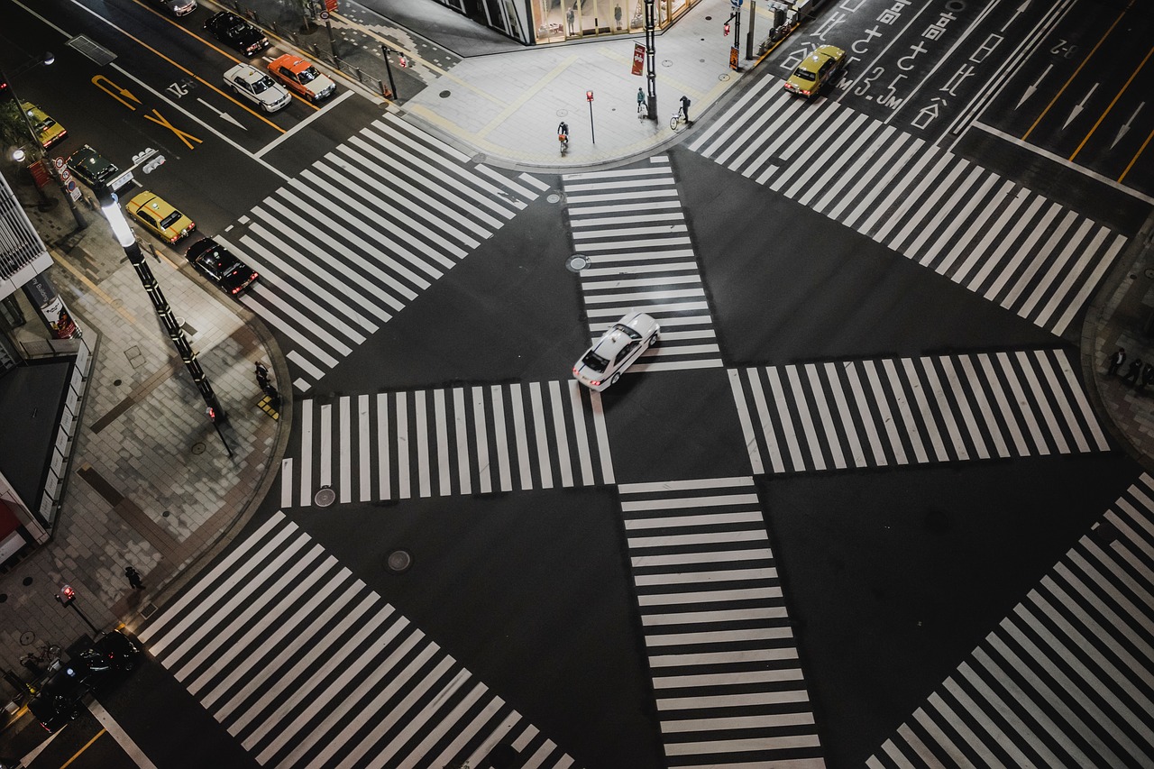 crosswalk city transport free photo