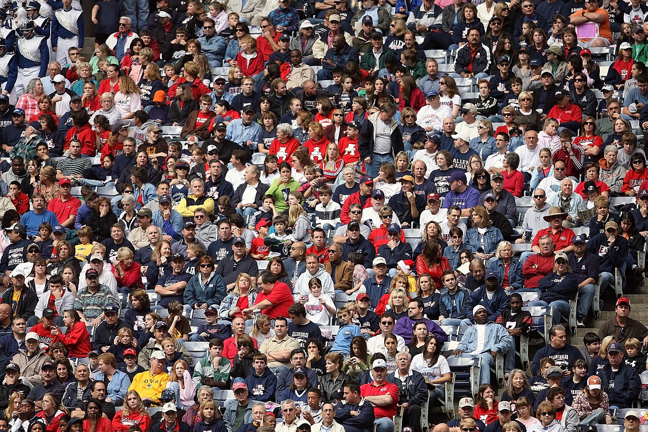 crowd sports fans spectators free photo
