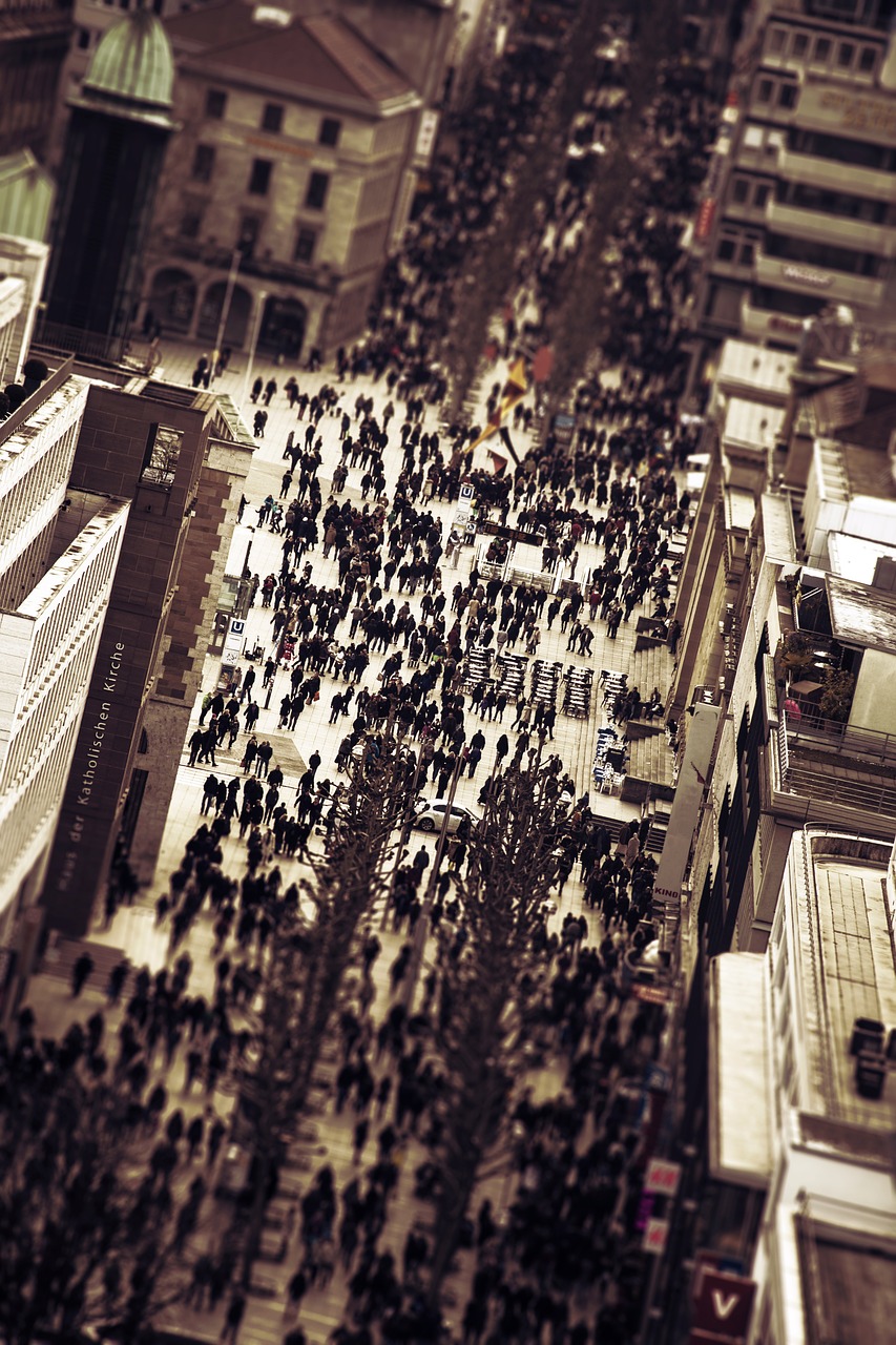 crowd city human free photo