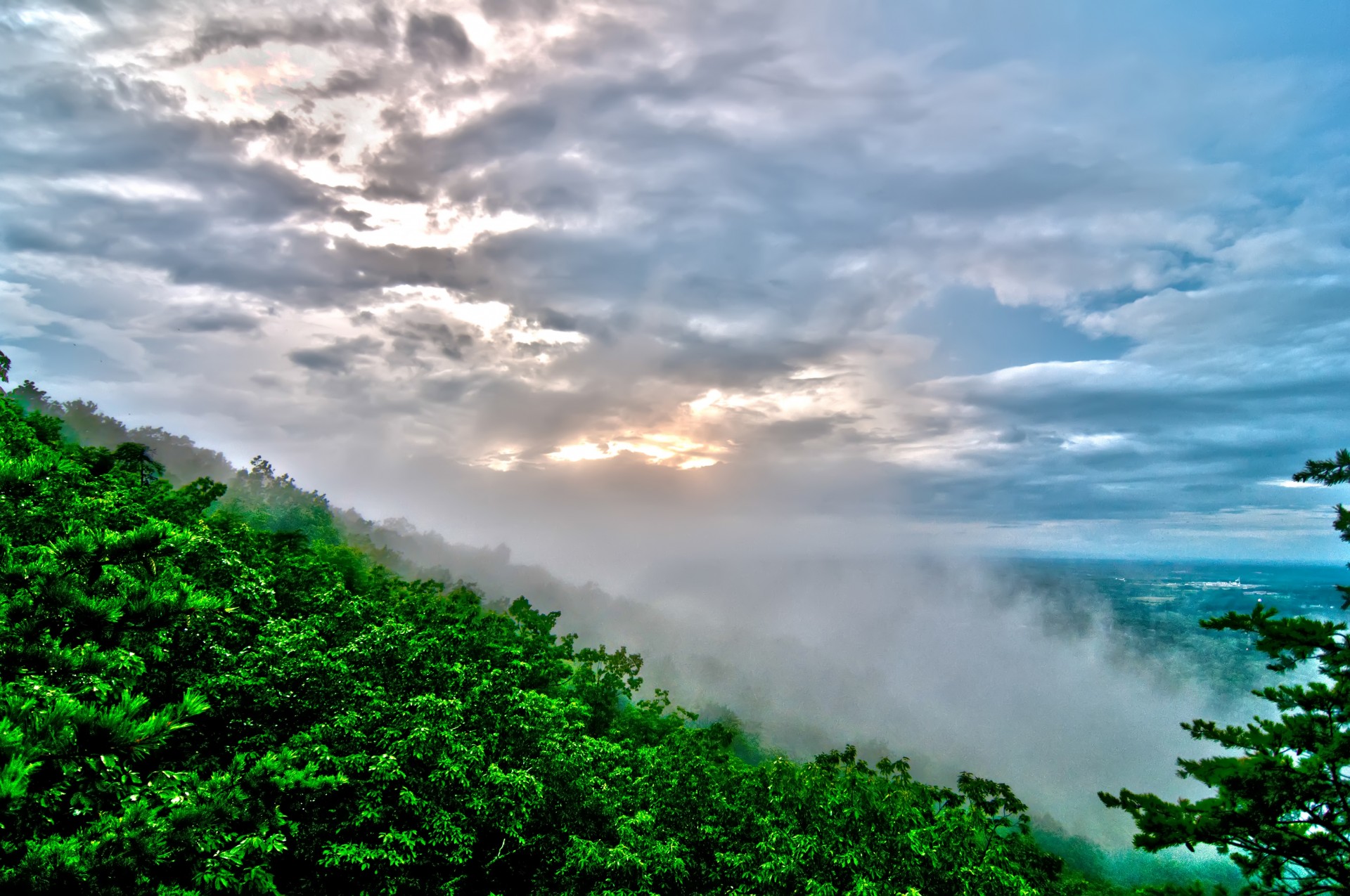 beautiful blue blue ridge mountains free photo