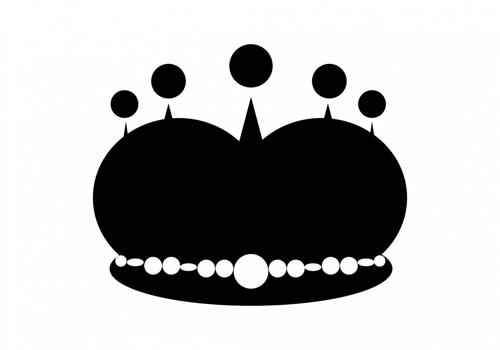crown black silhouette free photo