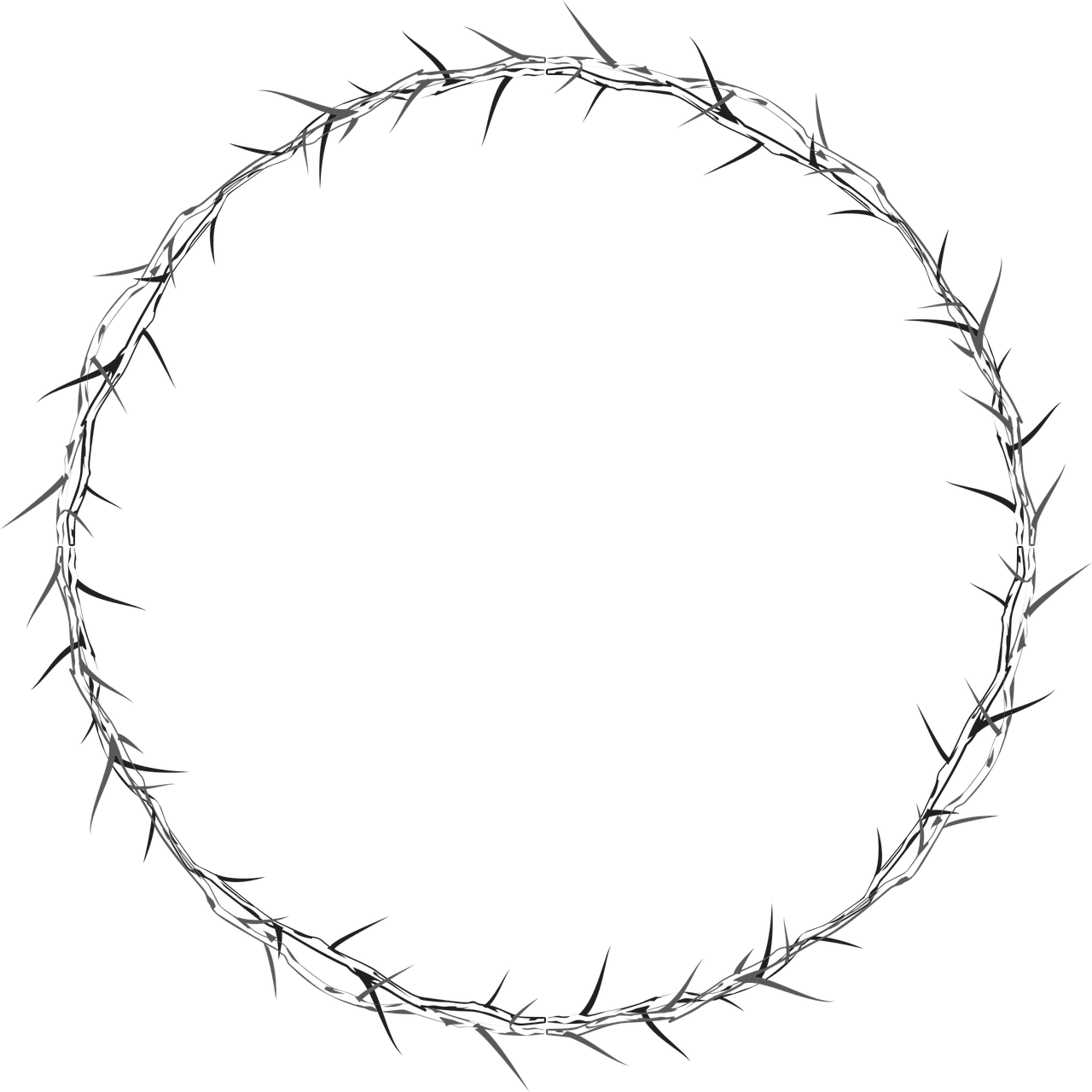 crown of thorns circle frame free photo