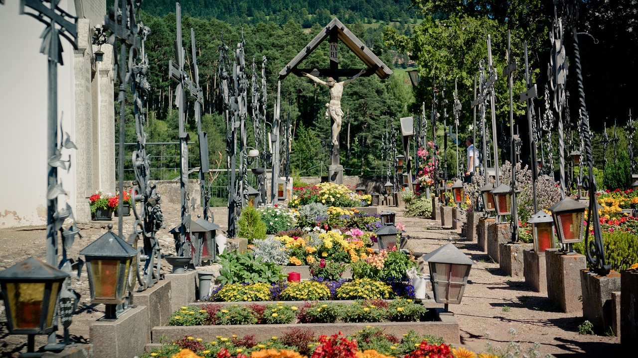 crucifix cemetery graves free photo