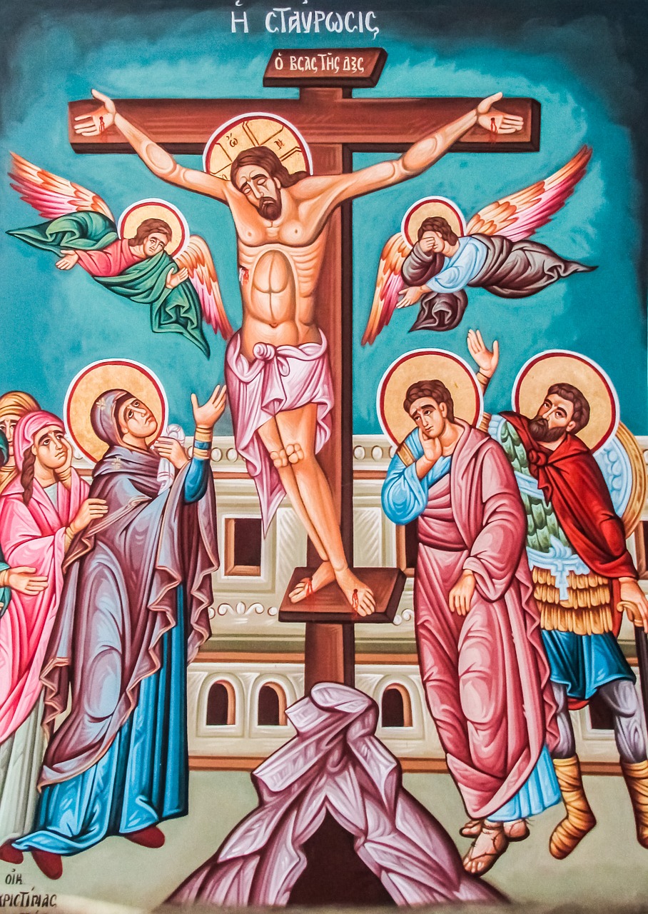 crucifixion painting iconography free photo