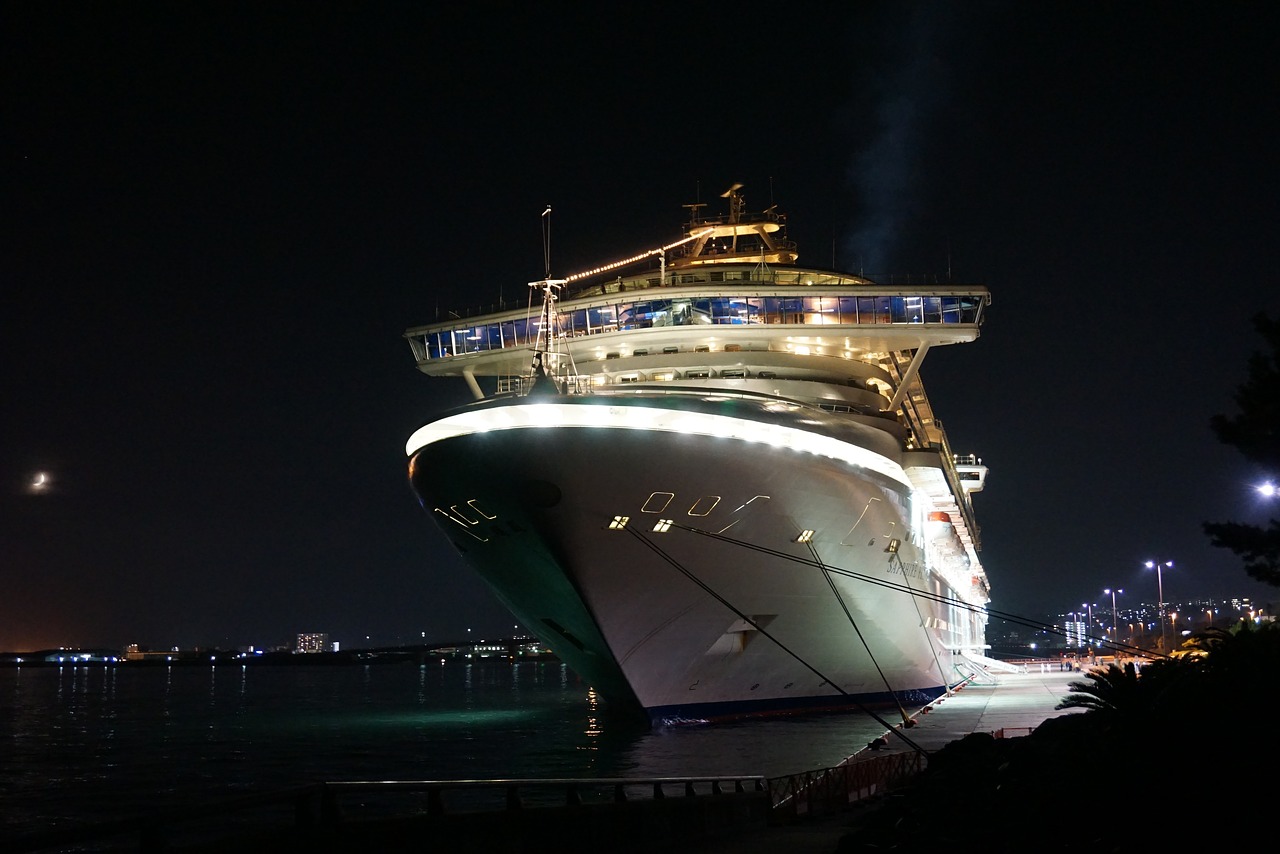 cruise ship night free photo
