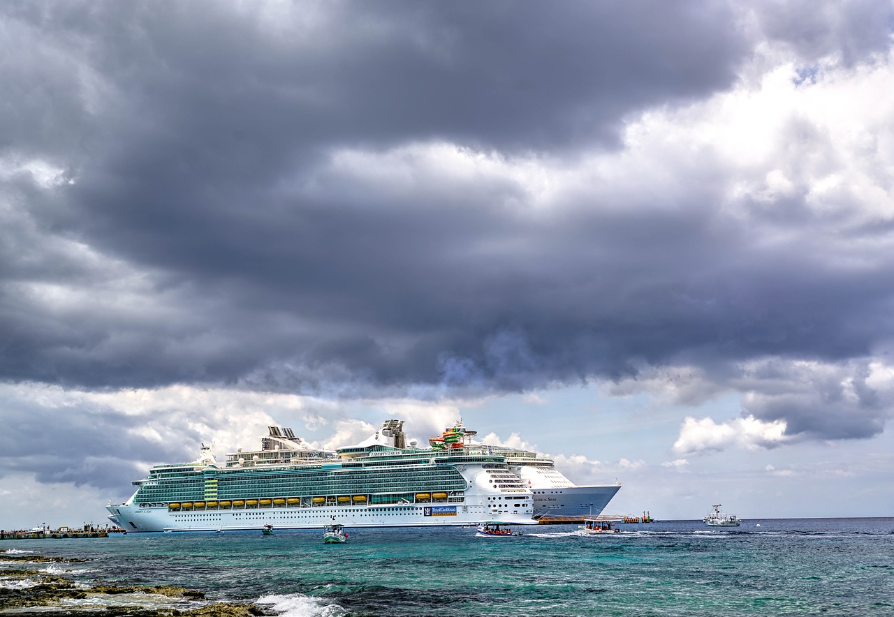cruise ship storm clouds free photo
