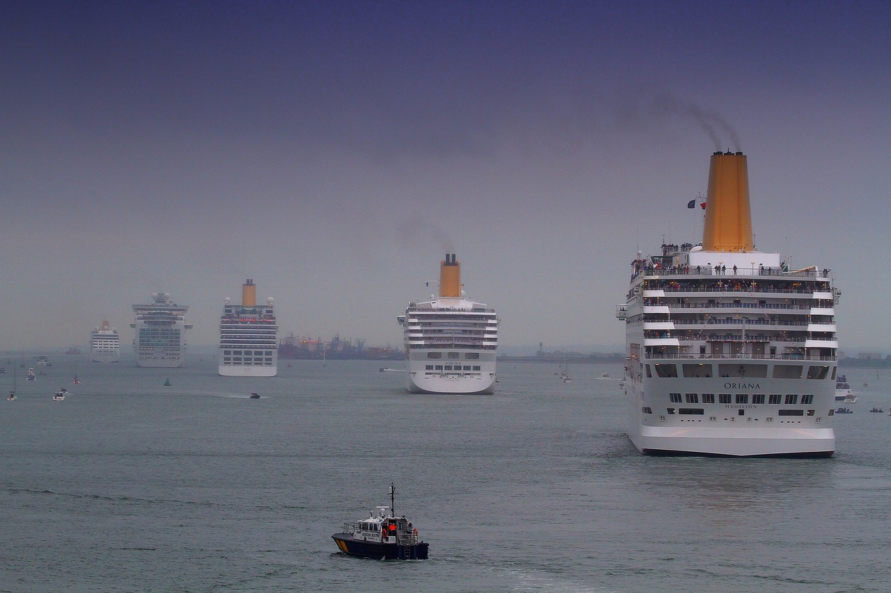 cruise ships fleet event free photo