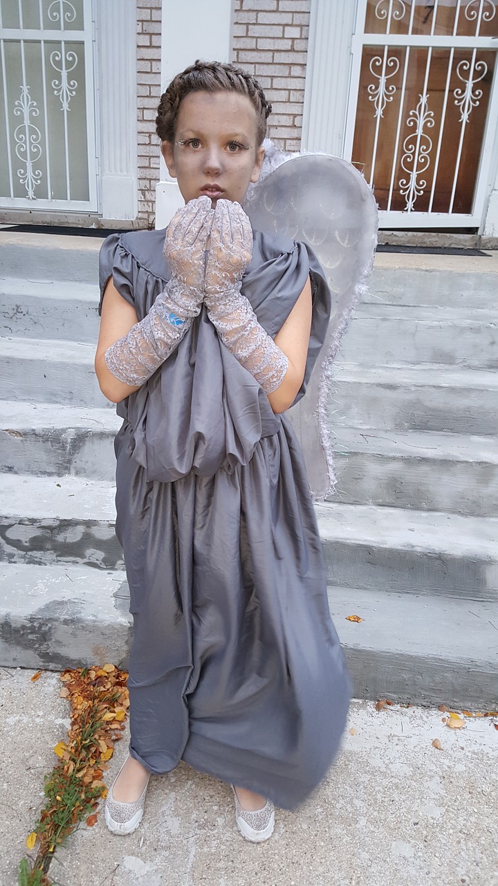 crying angel costume heluvin free photo