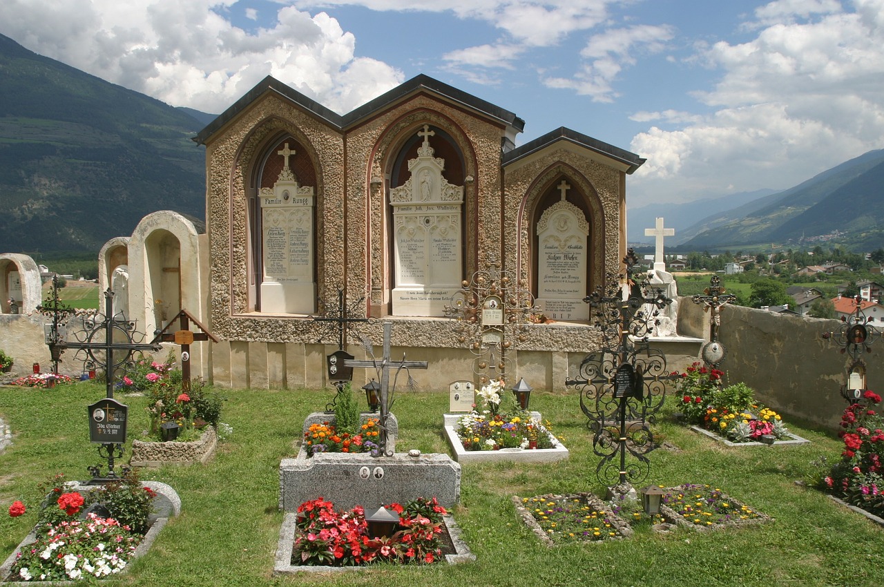 crypt grave stones south tyrol free photo