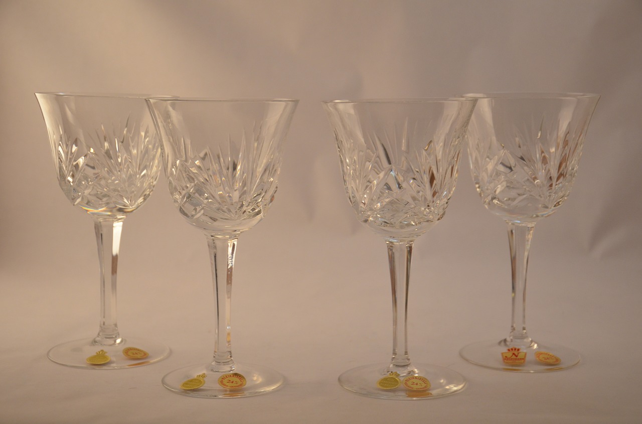 crystal glasses glass free photo