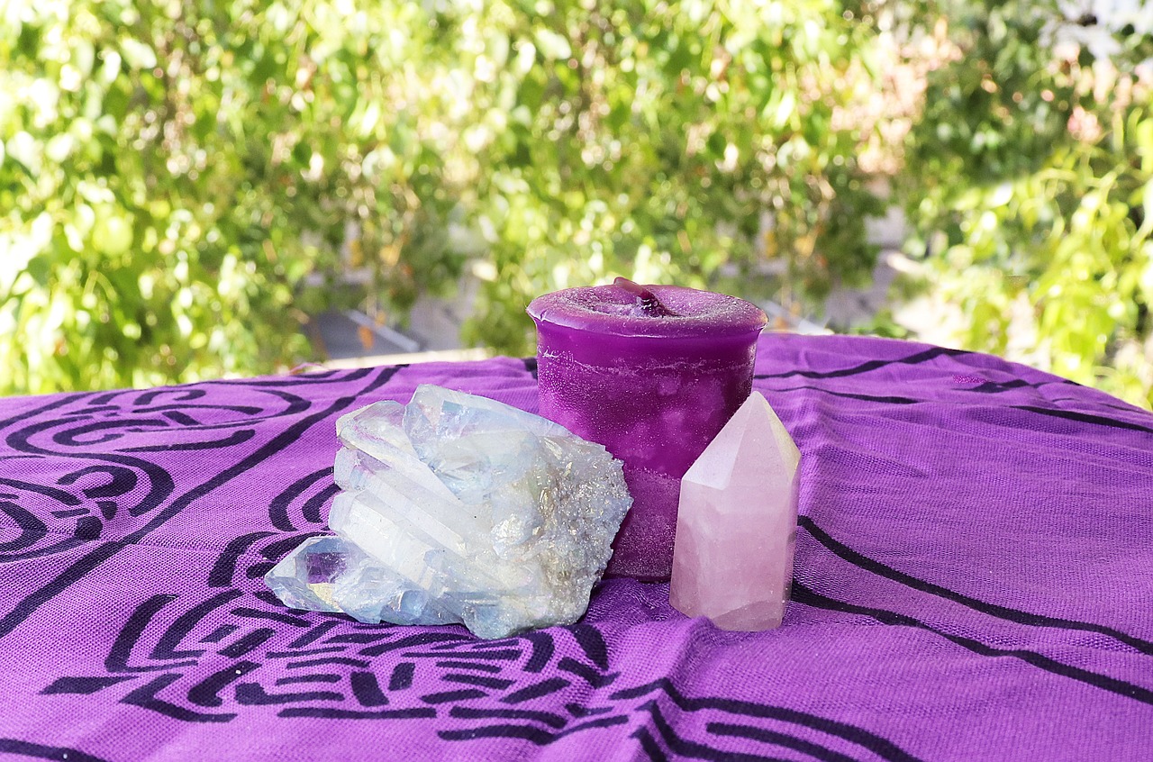 crystal  candle  meditation free photo