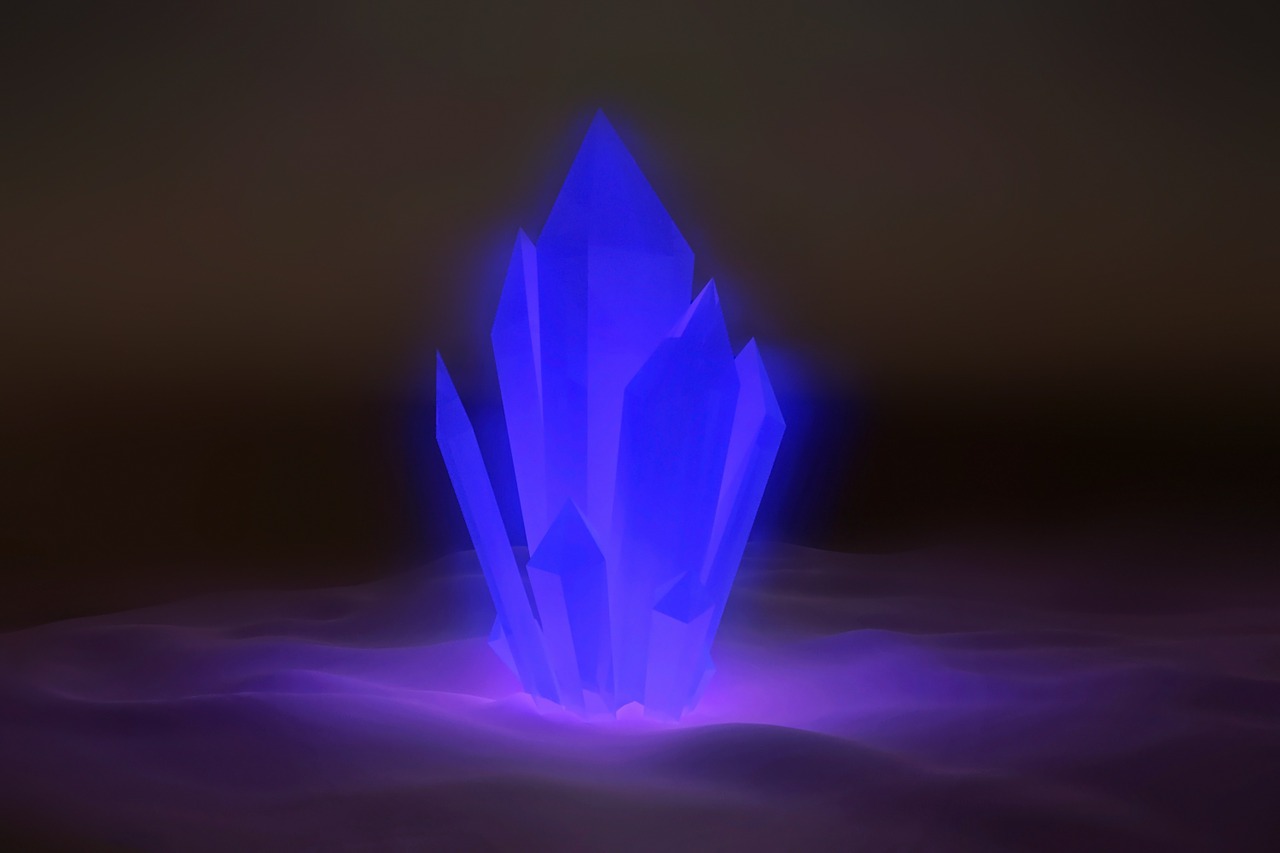 crystal glowing magic free photo