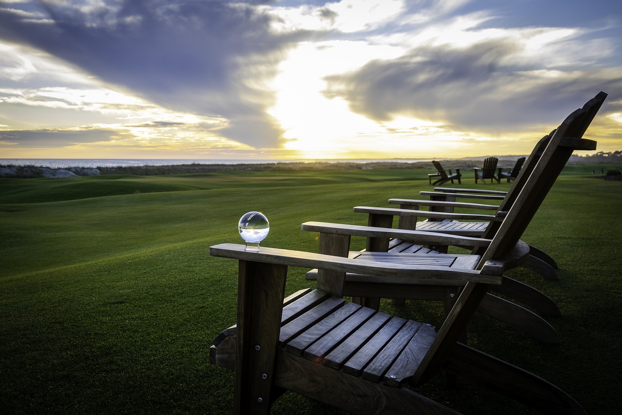 crystal ball  golf course  sunset free photo