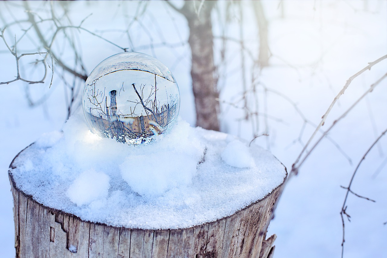 crystal ball  snow  winter free photo