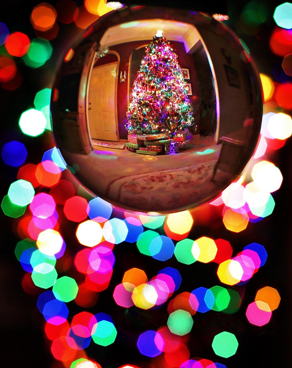 crystal ball christmas tree xmas free photo