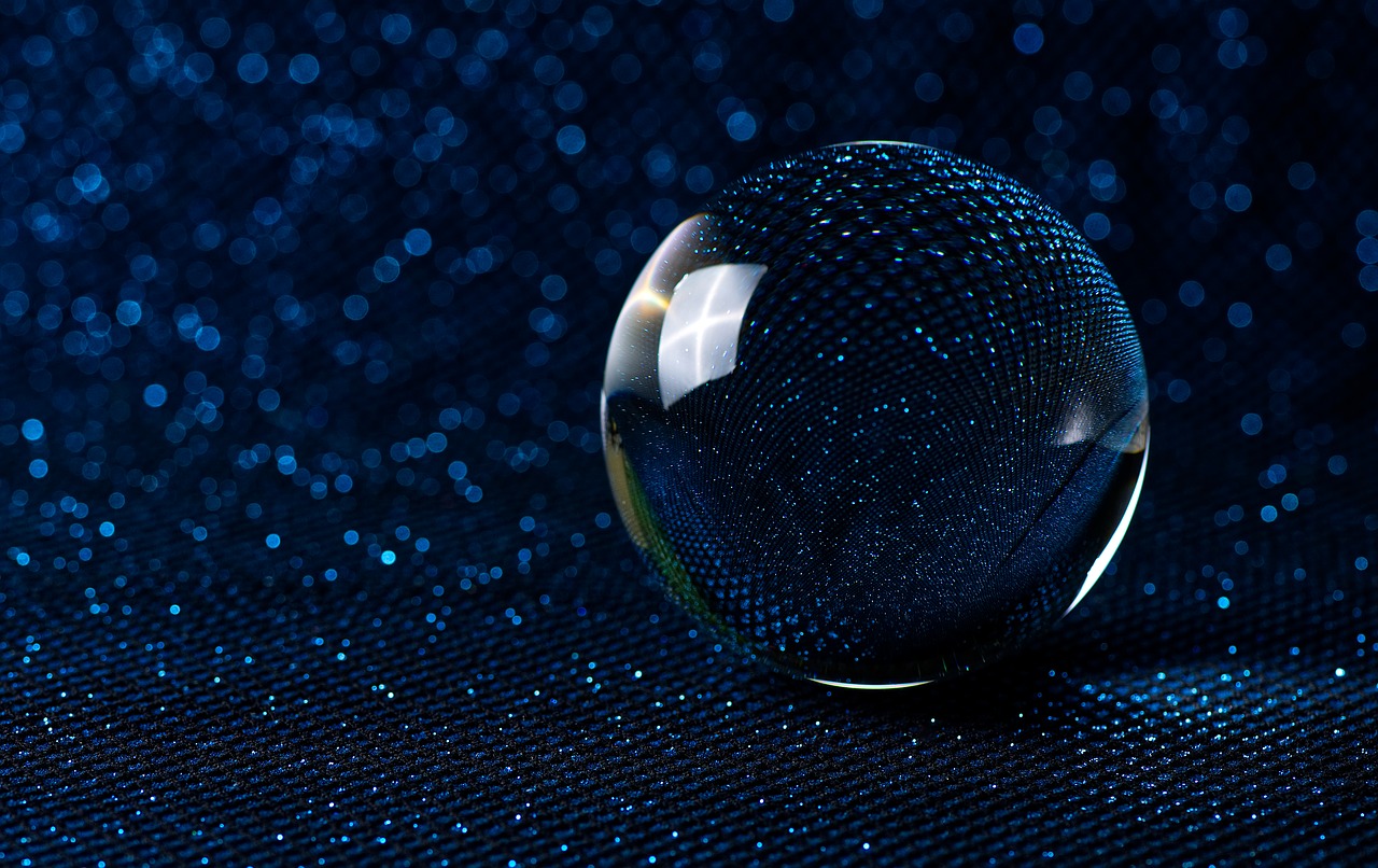 crystal ball-photography  bokeh  blue free photo