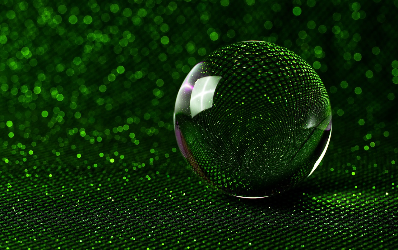 crystal ball-photography  bokeh  green free photo