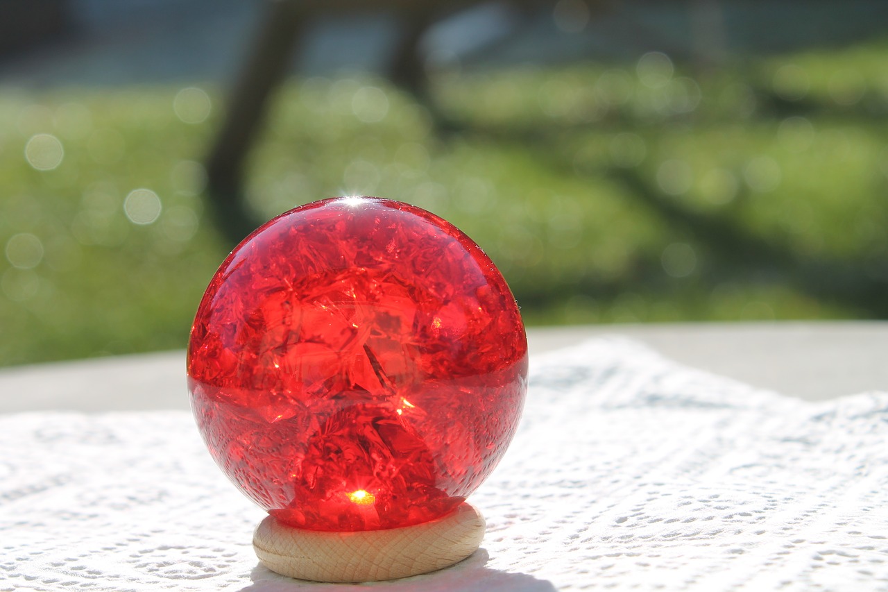 crystal ball red  energy  place of power free photo